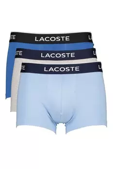 Боксеры с логотипом - 3 пары Lacoste, синий