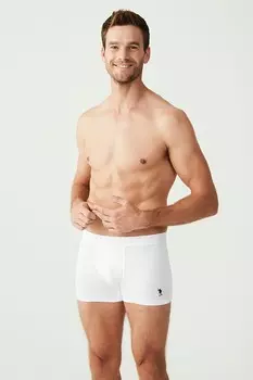 Боксеры с логотипом - 3 пары U S Polo Assn , белый