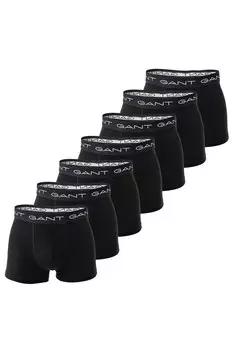 Боксеры с логотипом, 7 пар Gant, черный