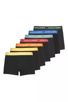 Боксеры с логотипом - 7 пар Jack & Jones, черный