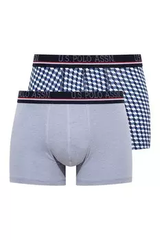 Боксеры с логотипом на поясе - 2 пары U S Polo Assn , синий