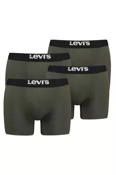 Боксеры с логотипом на поясе - 2 пары Levi'S, хаки