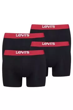 Боксеры с логотипом на поясе - 2 пары Levi'S, красный