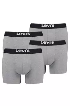 Боксеры с логотипом на поясе - 2 пары Levi'S, серый