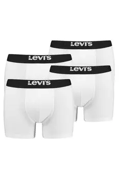 Боксеры с логотипом на поясе - 2 пары Levi'S, белый