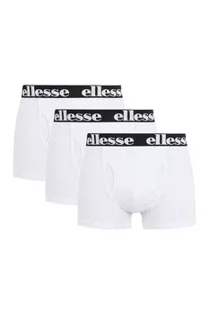 Боксеры с логотипом на поясе - 3 пары Ellesse, белый