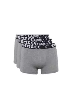 Боксеры с логотипом на поясе - 3 пары Chiemsee, серый