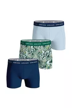 Боксеры с логотипом на поясе - 3 пары Bjrn Borg, зеленый