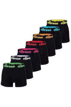Боксеры с логотипом на поясе - 7 пар Ellesse, черный