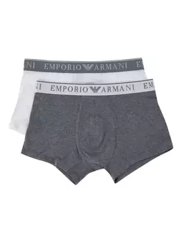 Боксеры с логотипом на поясе (упаковка из двух шт.) Emporio Armani, белый