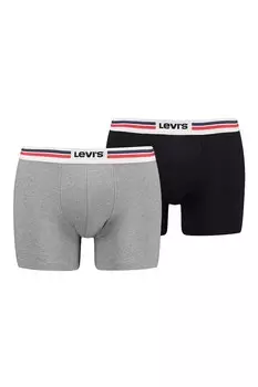 Боксеры с логотипом на талии, 2 пары Levi'S, красный