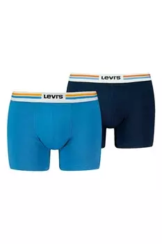 Боксеры с логотипом на талии, 2 пары Levi'S, синий