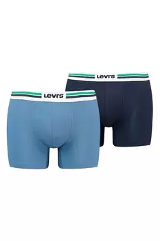 Боксеры с логотипом на талии, 2 пары Levi'S, синий