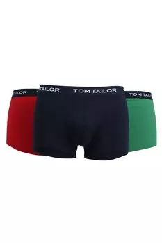 Боксеры с логотипом на талии, 3 пары Tom Tailor, красный