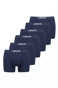 Боксеры с логотипом на талии, 6 пар Levi'S, синий