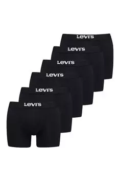 Боксеры с логотипом на талии, 6 пар Levi'S, черный