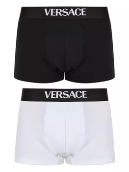 Боксеры с логотипом Versace (упаковка из двух шт.), черный