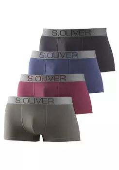 Боксеры S Oliver Boxershorts, цвет khaki, bordeaux, marine, anthrazit