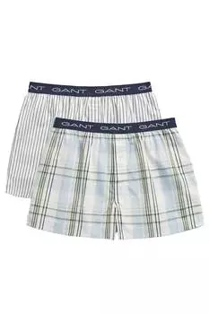 Боксеры с принтом, 2 пары Gant, зеленый