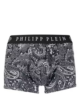 Боксеры с принтом пейсли Philipp Plein, черный