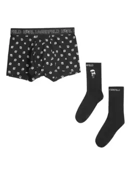 Боксеры с узором Ikonik Karl KARL LAGERFELD, черный