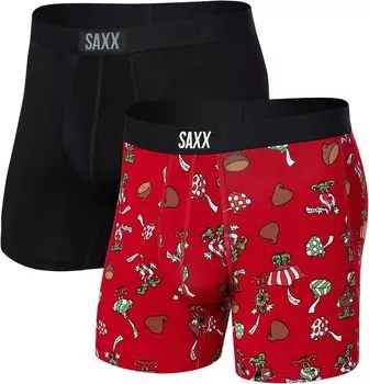 Боксеры SAXX UNDERWEAR Vibe Boxer Brief 2-Pack, цвет Kiss Off/Black