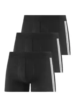 Боксеры Schiesser ""95/5"" (3 шт. в упаковке), с мягким поясом в тон и контрастными полосками по бокам, черный