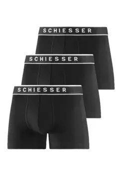 Боксеры Schiesser ""95/5"" (3 шт. в упаковке), со спортивным тканым эластичным поясом, черный