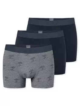 Боксеры SCHIESSER 95/5 Organic Cotton, цвет Night blue/Grey