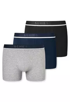 Боксеры Schiesser Boxershort 3 шт, цвет Schwarz/Blau/Grau