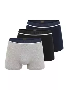 Боксеры SCHIESSER, цвет Navy/mottled grey/Black