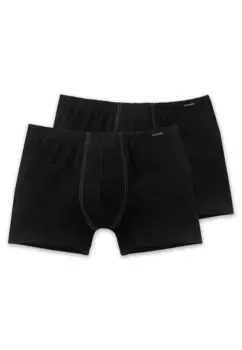 Боксеры Schiesser ""Essentials"" (2 шт. в упаковке) с приятным мягким поясом, черный