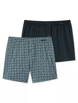 Боксеры Schiesser Web 2er Pack, цвет dunkelblau/grau