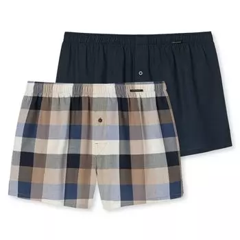 Боксеры Schiesser Webs 2 шт, цвет Navy Blau Kariert