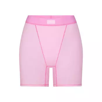 Боксеры SKIMS Cotton Rib, цвет Bubble Gum