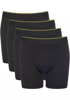 Боксеры sloggi "мужские EVER Airy Short 4P" (упаковка, 4 шт.), дышащая сетка, короткие трусы, боксеры, черный