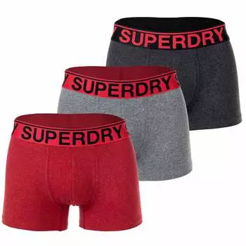 Боксеры Superdry Boxershort 3 шт, цвет Rot/Schwarz/Grau