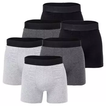 Боксеры Superdry Boxershort 6 шт, цвет Schwarz/Anthrazit/Grau