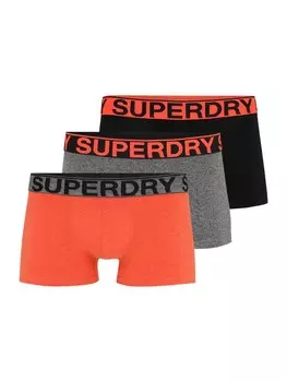 Боксеры Superdry, цвет mottled grey/Mandarine/Black