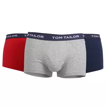 Боксеры Tom Tailor Boxershort 3 шт, цвет Grau/Rot/Dunkelblau