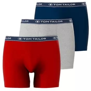 Боксеры Tom Tailor Boxershorts 3 шт, цвет Navy / Grau / Rot