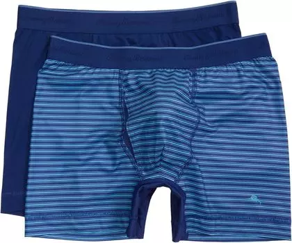 Боксеры Tommy Bahama 2-Pack Mesh Tech Boxer Briefs, цвет Navy/Stripe