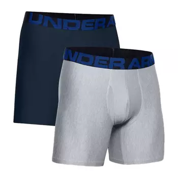 Боксеры Under Armour Boxershorts Boxerjock 6 Zoll 2P, цвет 036 - Blue / Grey Melange