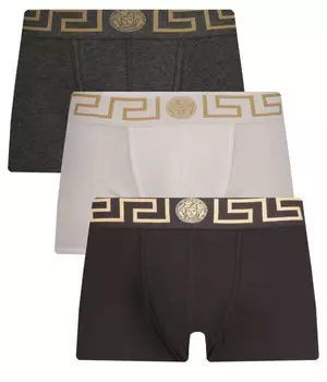 Боксеры Versace с логотипом 3 шт, черный