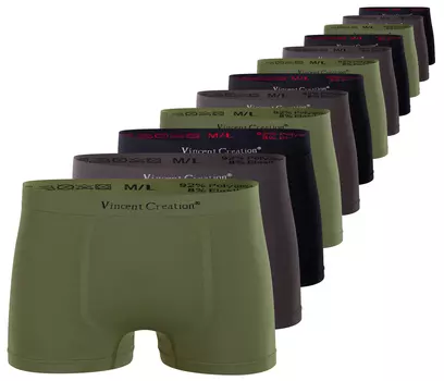 Боксеры Vincent Creation Boxershorts 12 шт, цвет schw/khaki/grau