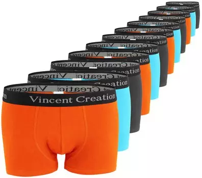 Боксеры Vincent Creation Boxershorts-Hipster 12 Stck, цвет orange/trkis/anthrazit