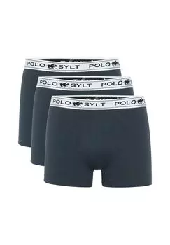 Боксеры в упаковке по 3 штуки с эластичным поясом с этикеткой POLO SYLT, цвет Dark Blue Dark Blue