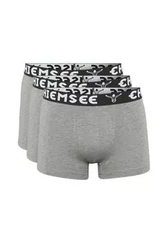 Боксеры в упаковке по три штуки с лейблом CHIEMSEE, цвет Medium Grey Medium Grey