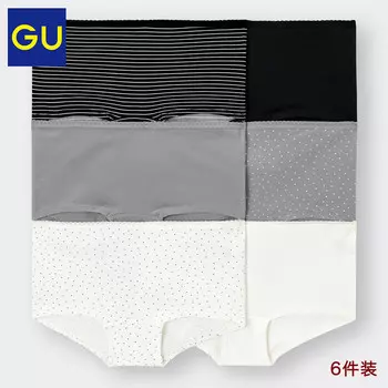 Боксеры женские GU Excellent, коричневый / розовый / красный, 6 штук