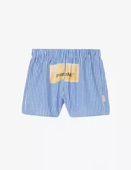 Боксёр Постами Полосатый MSGM, светло-голубой